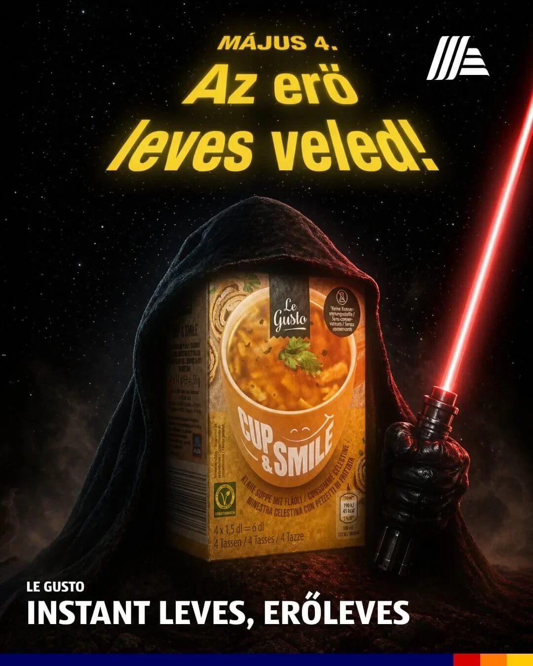 Az ALDI marketingje egy Star Warsos utalással teszi humorossá az erőleves promócióját Az ALDI marketingje egy Star Warsos utalással teszi humorossá az erőleves promócióját